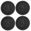 4 Sets Zinc Alloy Handle Single Hole Round Doorknob for Wardrobe Kitchen Cupboard388 Black