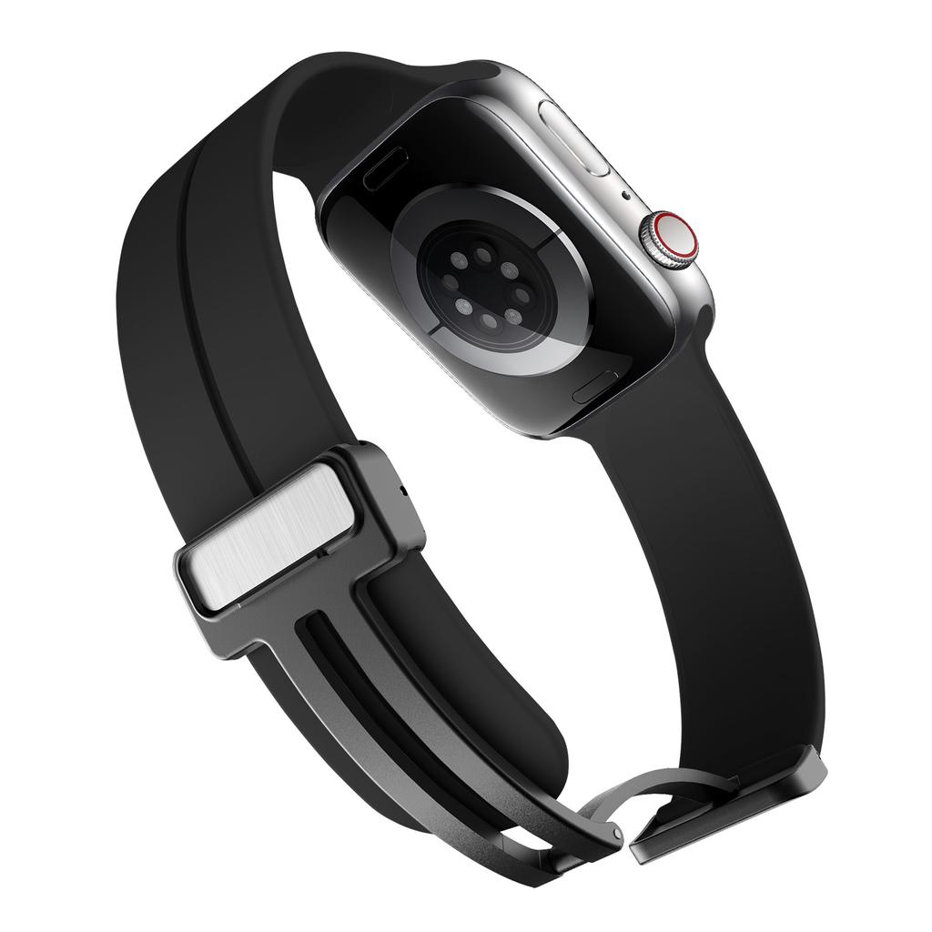 Магнитный силиконовый ремешок для Apple Watch Ultra Band 49 мм 44 мм 45 мм 41 мм 40 мм 42 мм 38 мм 45 мм Магнитный браслет iWatch Series 8 SE 7 6 5 3 2 1 ремешок для часов