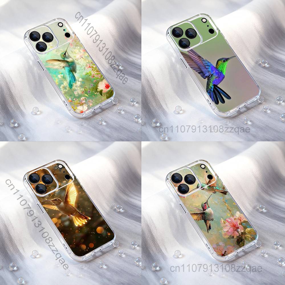 Bird Hummingbird Phone Case For iPhone 17,16,15,14,13,12,11,Pro,XS,Max,XR,Plus,E,SE4,Mini Shockproof Soft Cover Transport