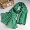Высококачественный японский шарф из хлопка и льна цвета конфет на осень/зиму для женщин