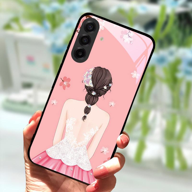 Чехол для телефона Samsung Galaxy S25 FE Модный чехол-бампер из закаленного стекла для задней панели телефона Samsung S25FE S 25 FE Защита объектива Fundas