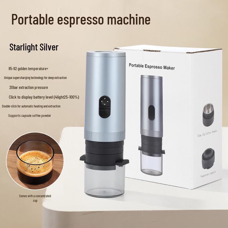 Portable Electric Espresso Machine with Digital Display for Travel
