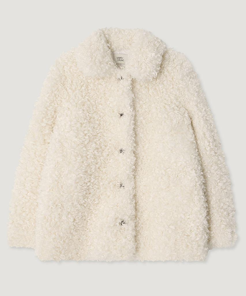 Melly&Rose Melrose Faux Fur Jacket Long (310368)_Cream