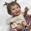 Куклы Bebe Reborn, 55 см, милая Джулиана, улыбка, лицо, Finshed, куклы-реборн, реалистичная кукла ручной работы для новорожденных с каштановыми волосами с корнями