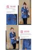 2024 Women's Versatile Slim Korean Denim Windbreaker - Loose Mid-Length for Spring & Autumn