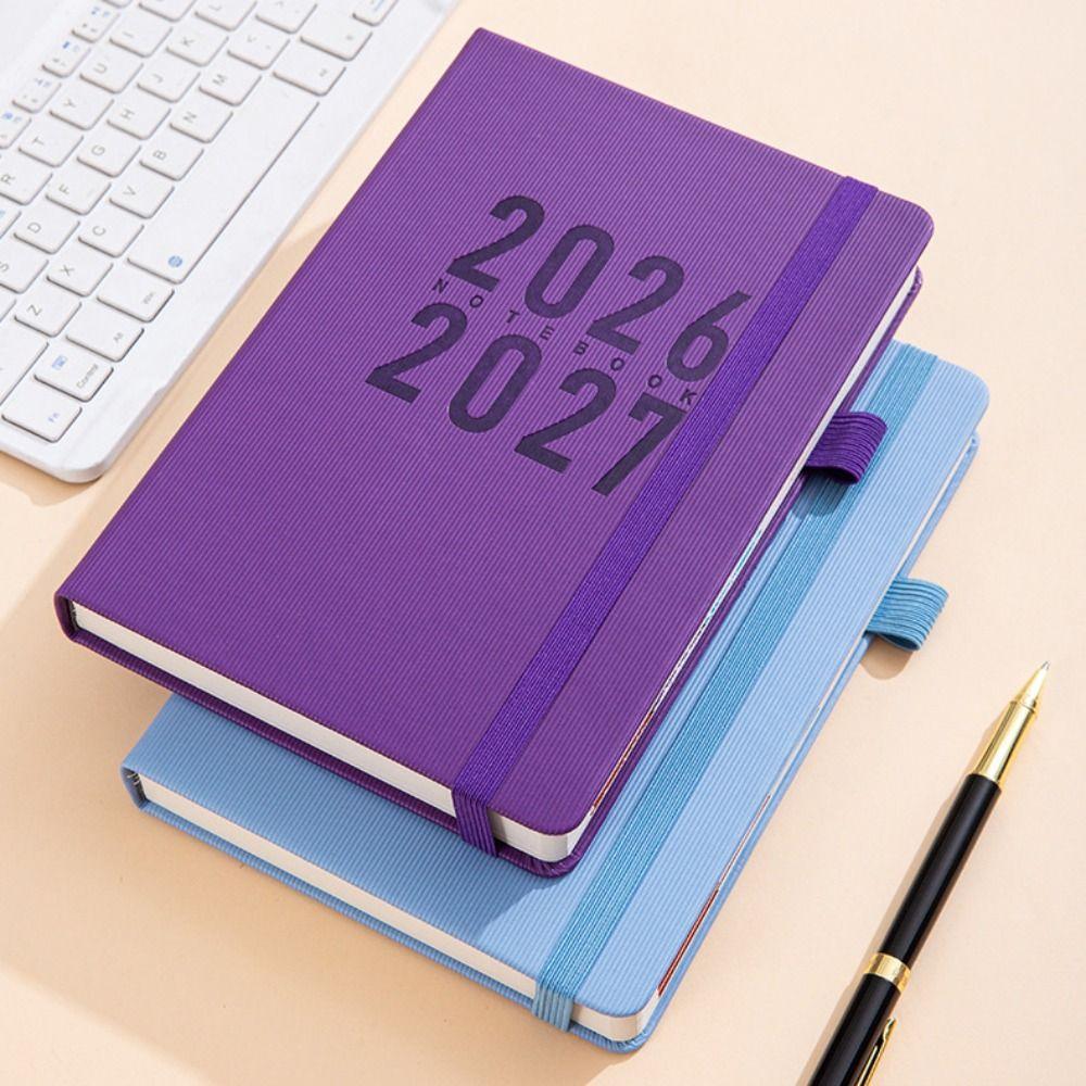 Pu Leather A5 Agenda Planning Notebook 12 Months To-do List Notebook Stationery