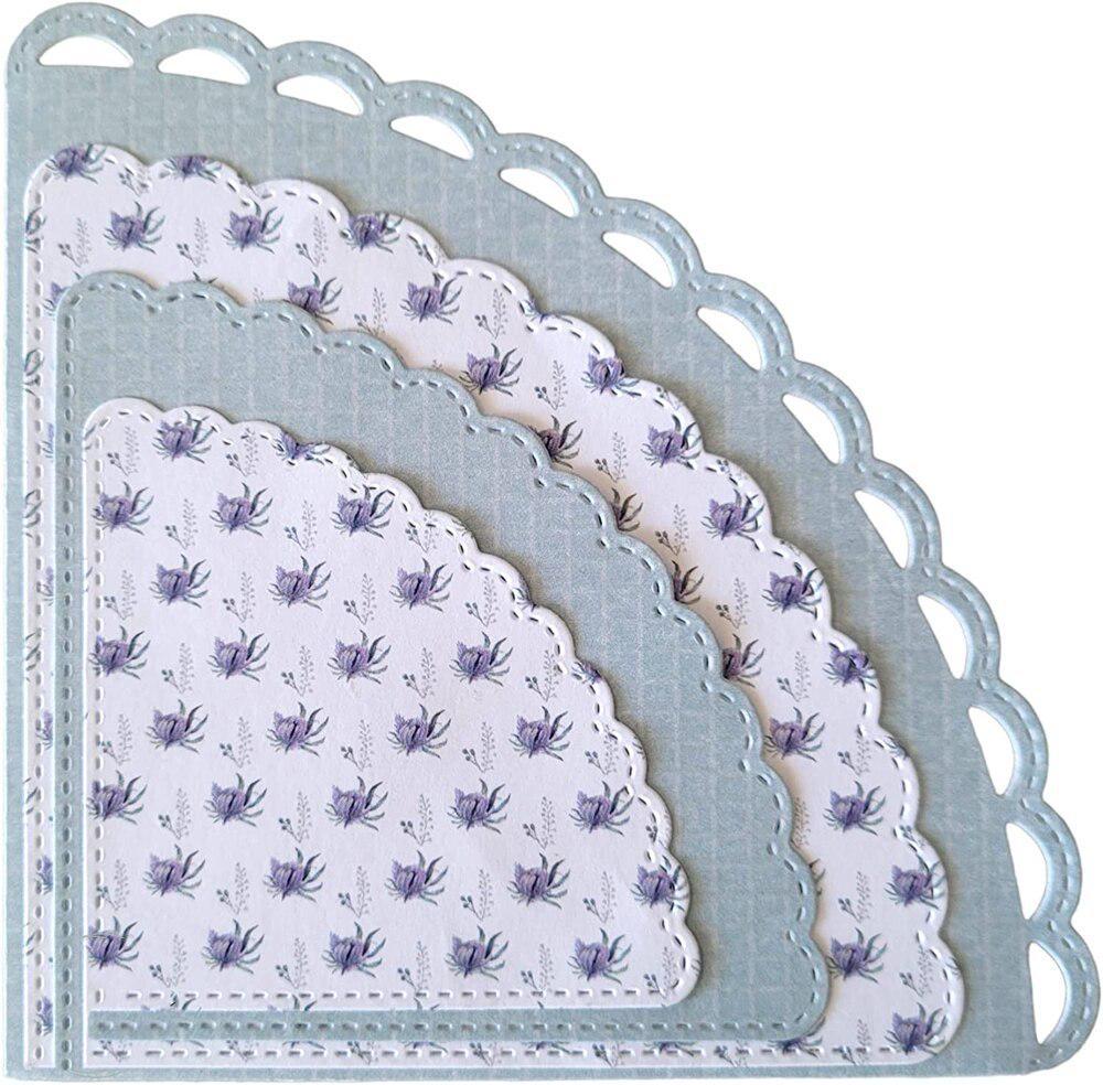 Nesting Corner Pocket Metal Cutting Dies Scrapbooking Photo Album Decorative Embossing PaperCard Crafts Die