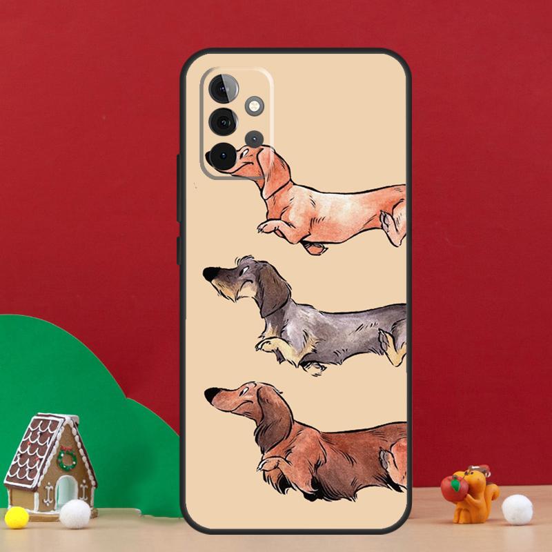 Cute Dachshunds Case For Samsung Galaxy A56 A33 A13 A36 A23 A52 A32 A12 A54 A34 A14 A16 A53 A15 A35 A55 A17
