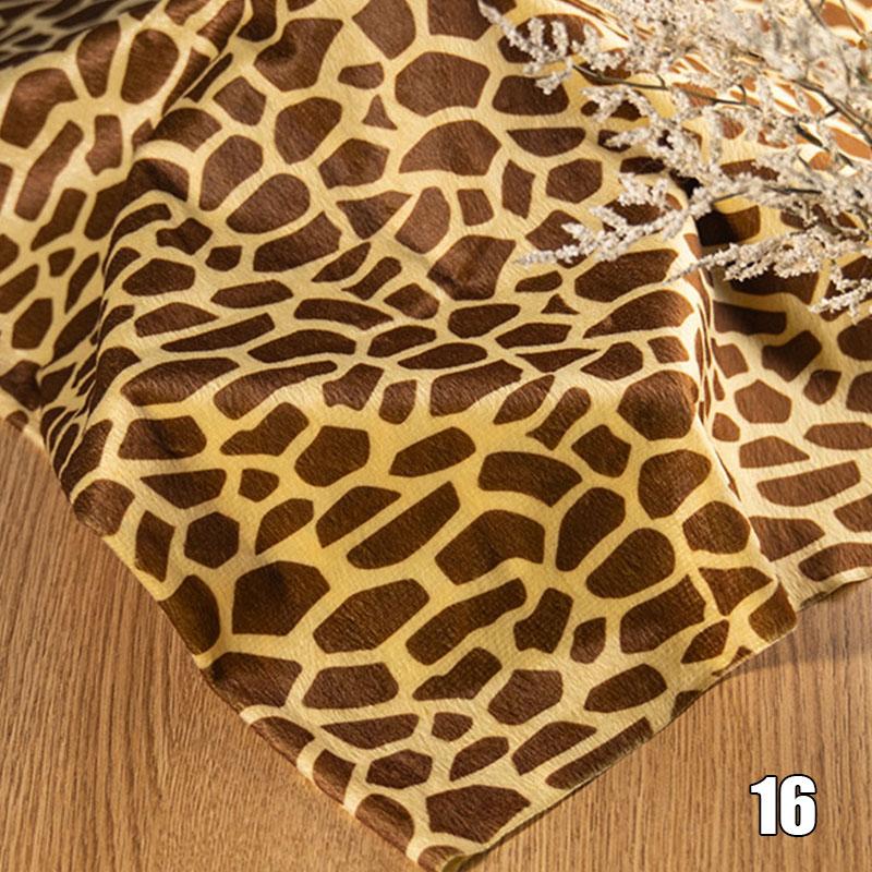 1x1.5m Animal Pattern Print Short Plush Fabric Imitation Tiger Leopard Zebra Cow Spotted Printed Fabric Costume DIY Cloth