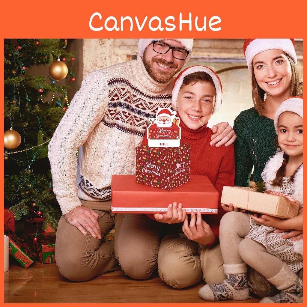 Red Santa Claus Pattern Surprise Gift Box Christmas Decoration Prop Atmosphere