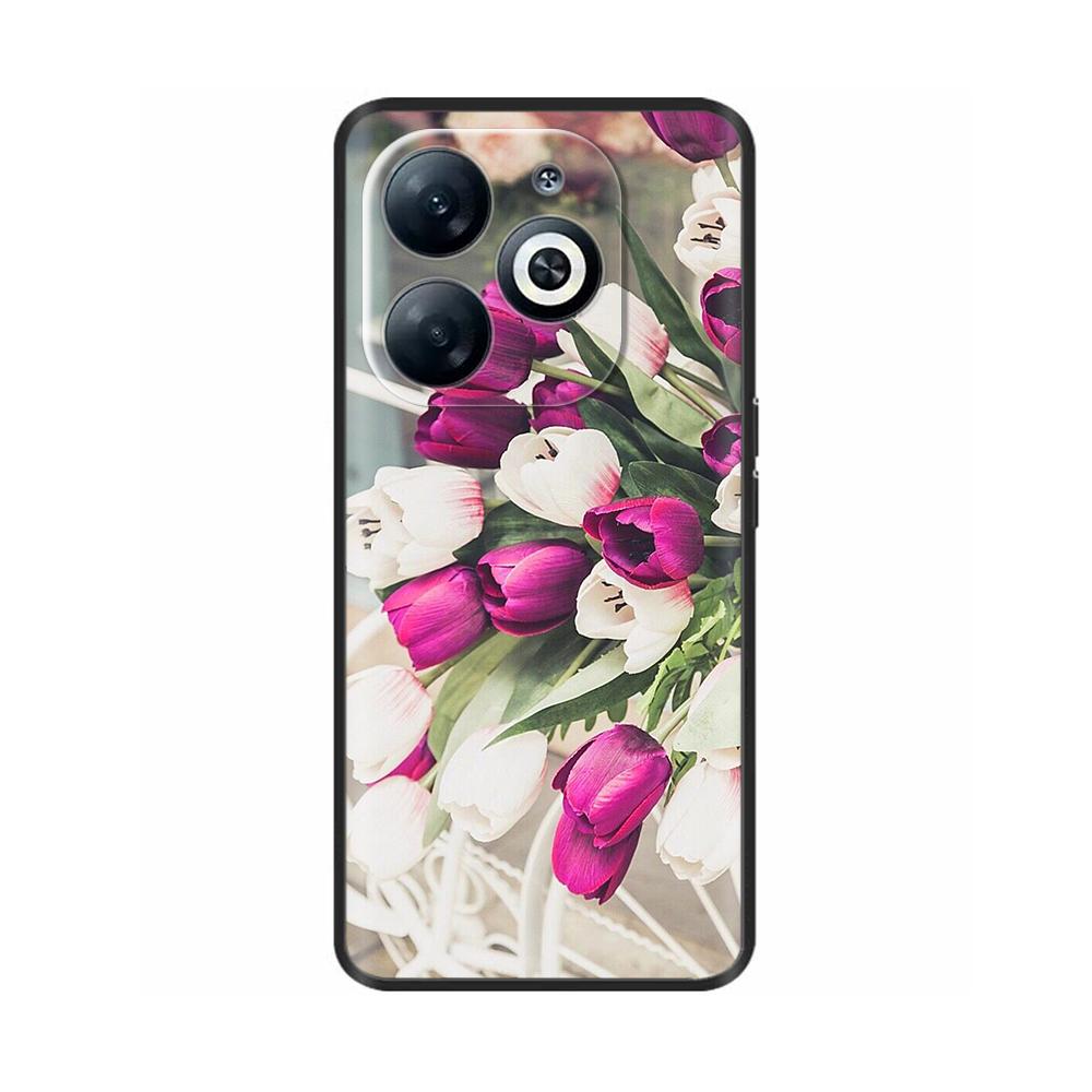 For Infinix Smart 8 Case Cover Funda Black Soft Silicone TPU Protective Phone Case For infinix Smart 8 Smart8 X6525 Bumper Coque