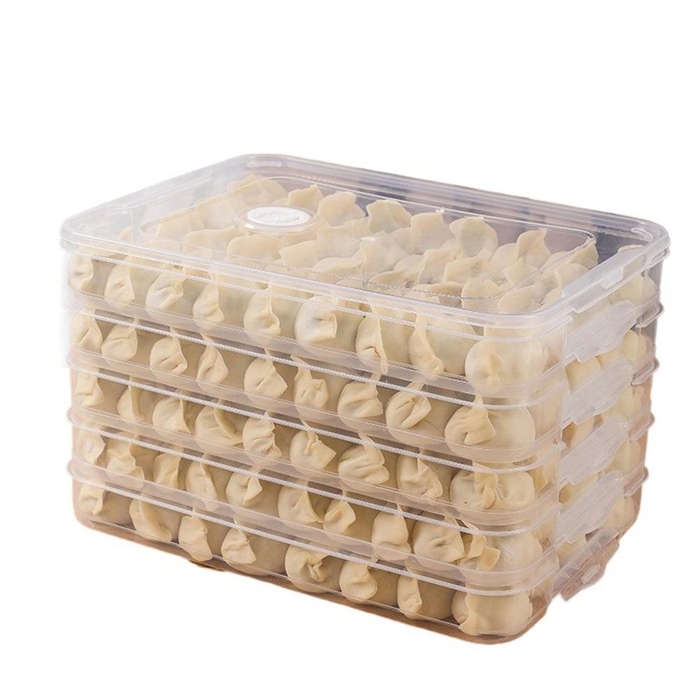 Transparent Dumpling Box Multi-Layer Food Freezer Storage Box Food Egg Frozen Box Refrigerator