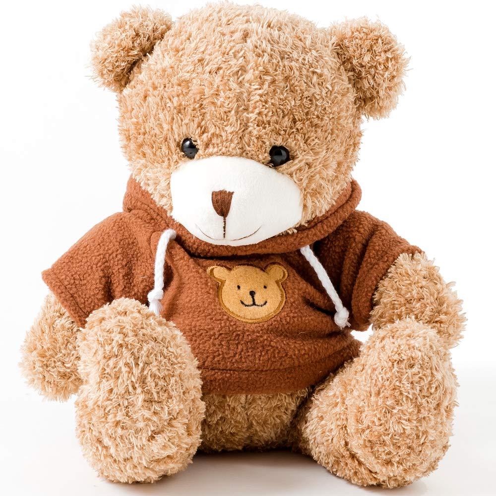 Plush Bear Fluffy Hoodie Beige Clothes Children Birthday Gift