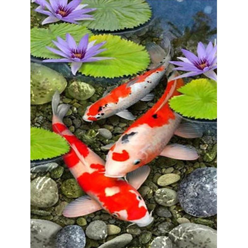 Алмазная картина «Рыба», Алмазная вышивка, полная дрель, квадратное изображение животного из стразов, настенное искусство, подарок ручной работы