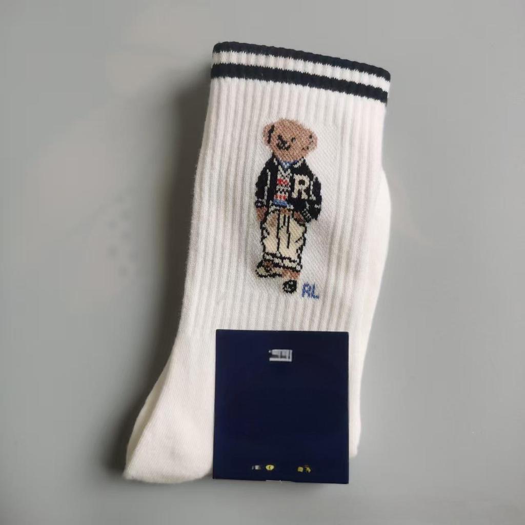 Осенне-зимние женские модные повседневные носки до середины икры с узором медведя