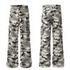 Американские ретро-рабочие камуфляжные брюки, модные винтажные свободные хлопковые прямые повседневные рабочие брюки