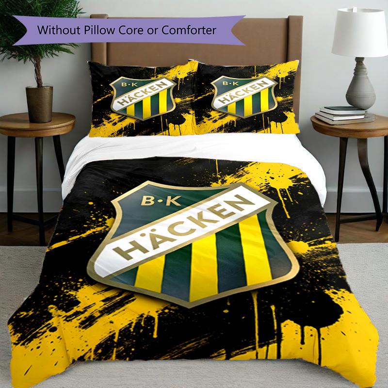 3pcs Duvet Cover Set (1*Duvet Cover + 2*Pillowcase, Without Core), BK Hacken Print Bedding Set, Bedroom Decor, All‑Season, Birthday Gift