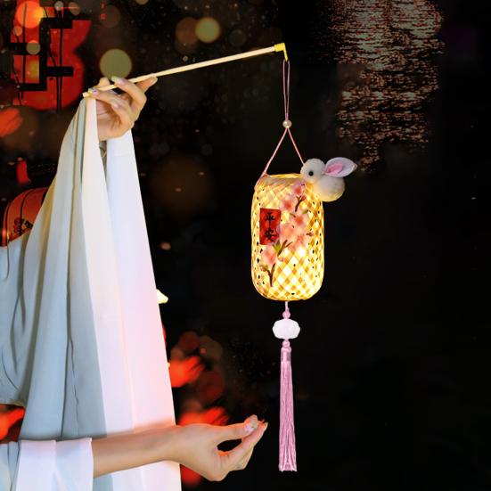 Luminous Lantern Mid-Autumn Festival Chinese Lantern DIY Making Kit Bamboo Weaving Craftsmanship