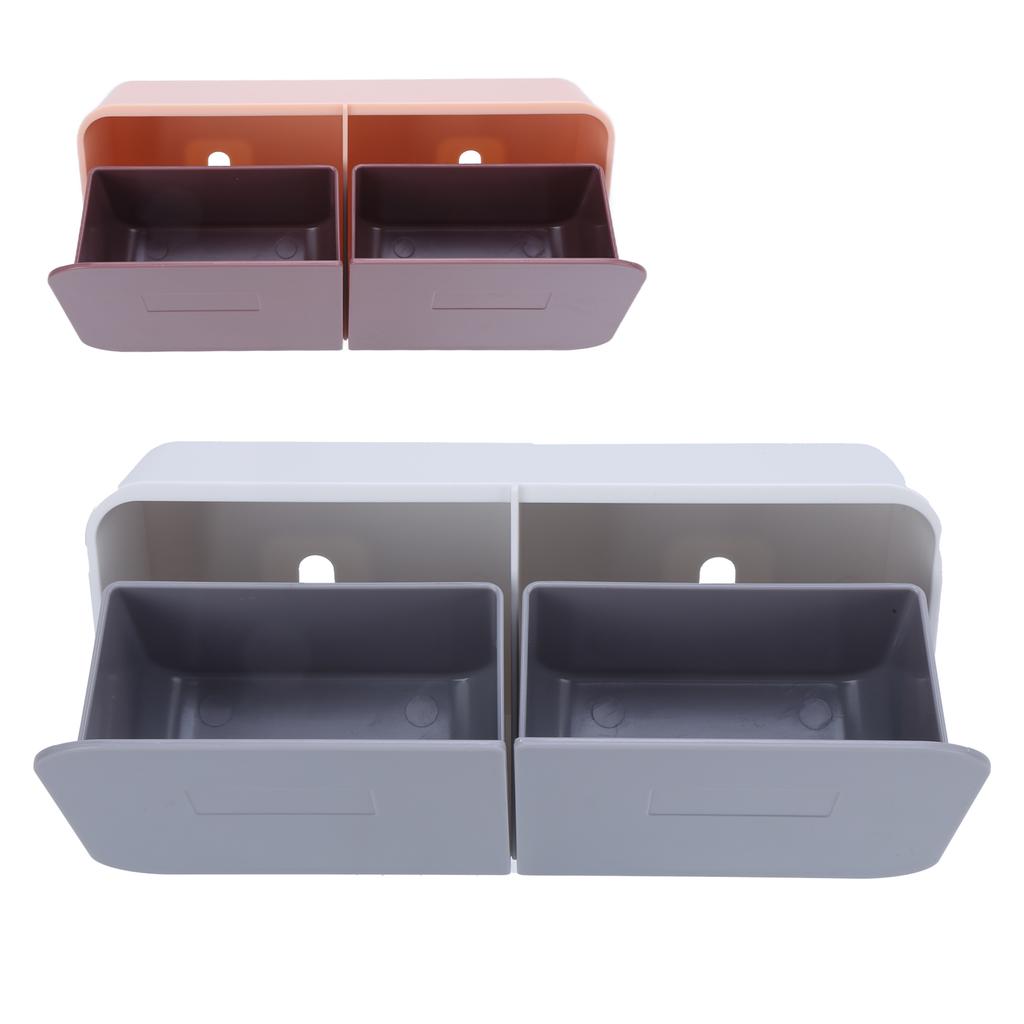 Настенный чехол для косметики, съемный моющийся органайзер для ватных дисков для ванной комнаты