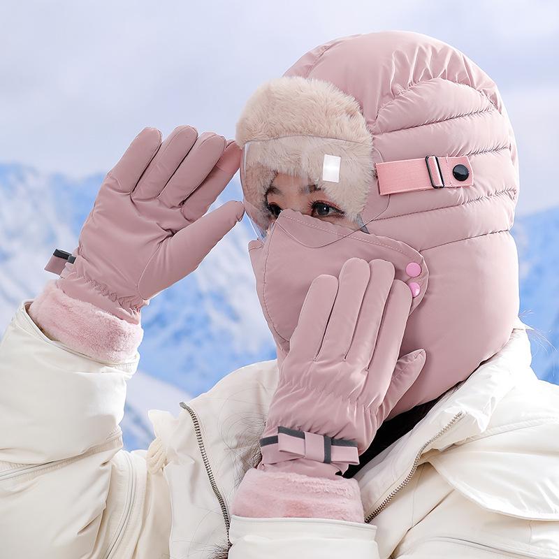 Зимняя толстая теплая шапка Lei Feng с защитой ушей для мужчин и женщин - Кепка для катания на лыжах и велосипеде