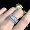 Xiaomi Huitan Curve Hollow Design Women Ring for Party Wedding Charming Lady Temperament Accessories Elegant Jewelry Inlaid Shining CZ