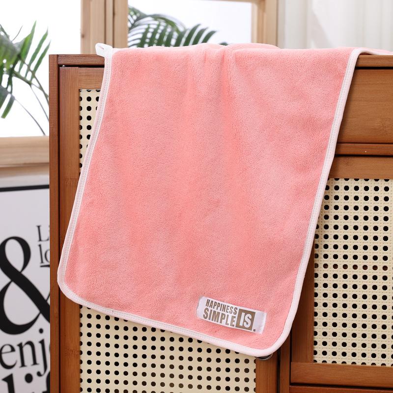 Коралловое бархатное полотенце для взрослых, утолщенное 35*75, универсальная мочалка, мягкое впитывающее полотенце