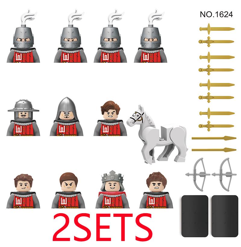 Военные Строительные Блоки Средневековые Фигурки Солдат Подарки Игрушки Оружие Щит Священная Римская Империя Сент-Лазарь Рыцарь Иерусалима Легион MOC