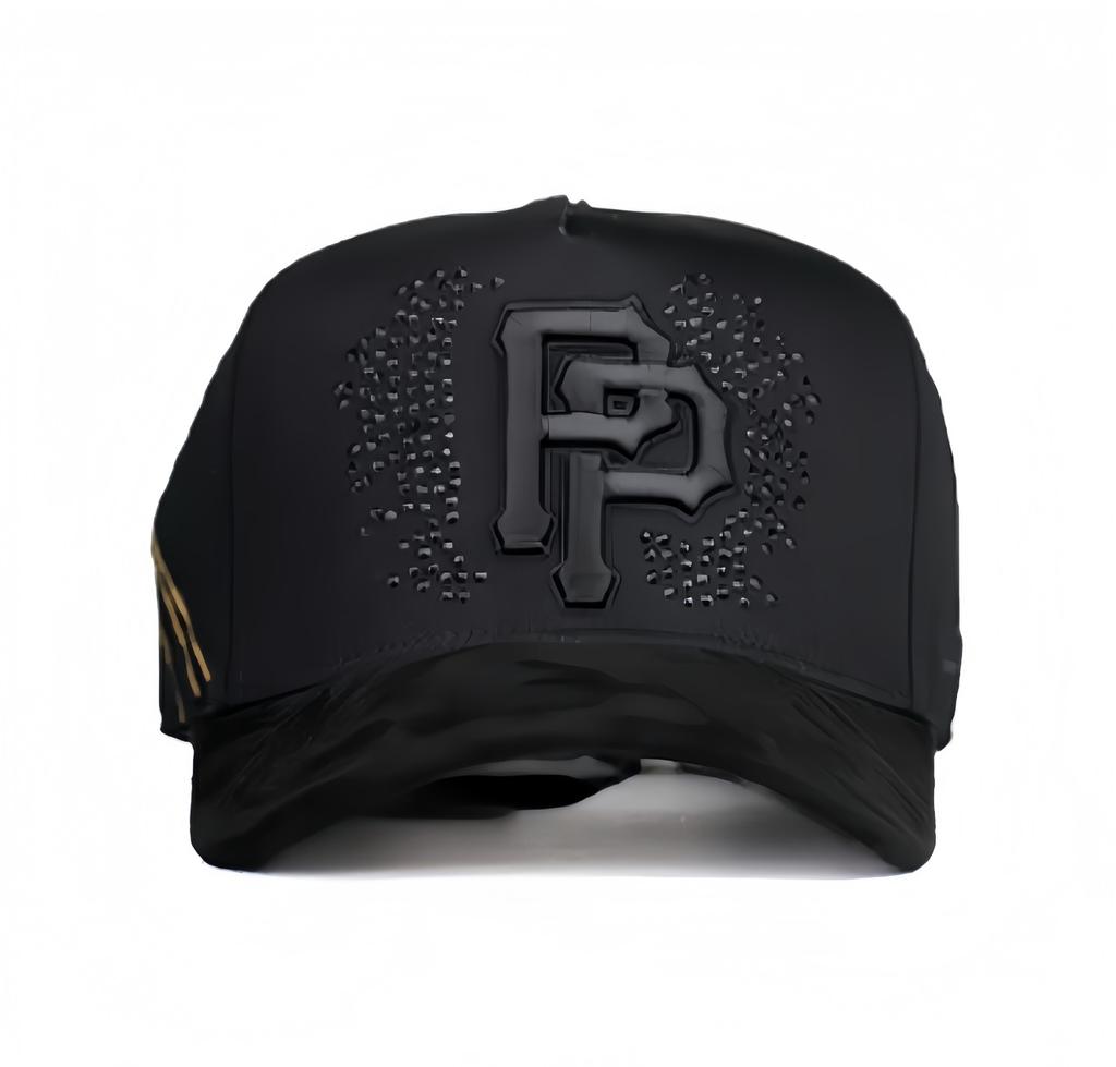 High Quality 5-Panel Curved Brim Baseball Cap with Rhinestone Embellishments Terry Fabric Dobby Style-Sporty Unisex Adult Hat