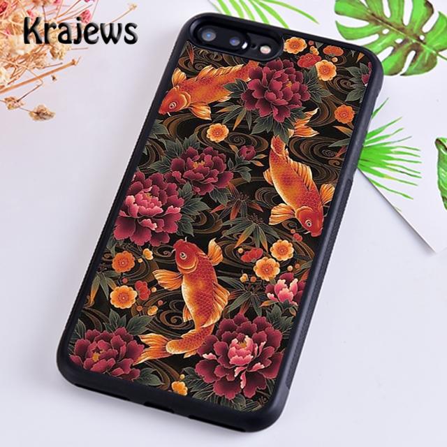 Krajews Koi carp fish japanese skull tattoo Phone Case For iPhone 17 Air 16 15 14 plus 11 12 13 pro max Plus coque Fundas