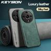 KEYSION Luxury Retro Leather Case for HONOR X9b 5G X9A 5G X50 Soft Silicone Shockproof Phone Back Cover for Huawei Magic 6 5 Lite 5G