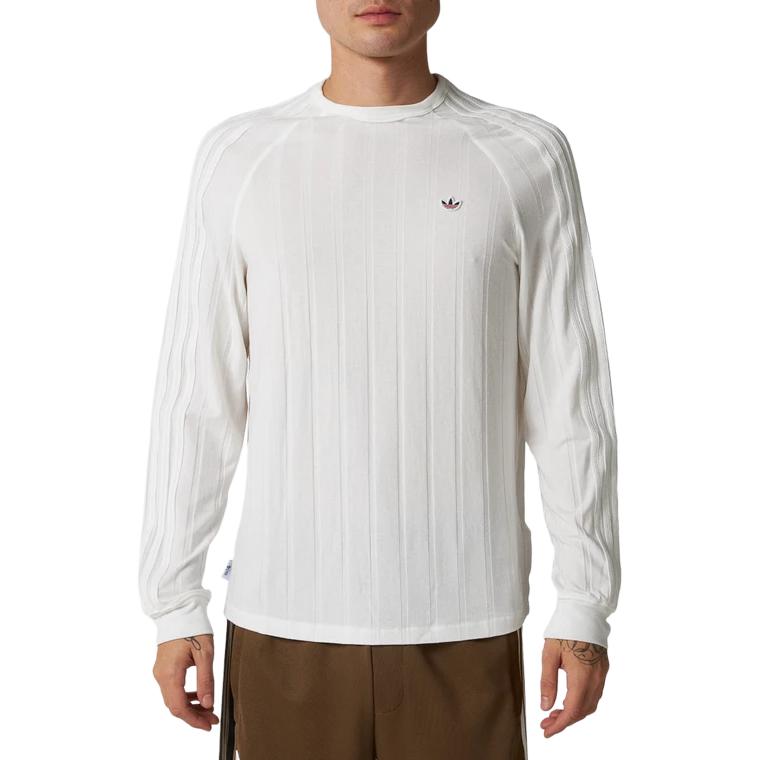 Adidas Футболка с длинным рукавом и резинкой X CLOT Edison Chen, белая, унисекс, уличная одежда JC8171