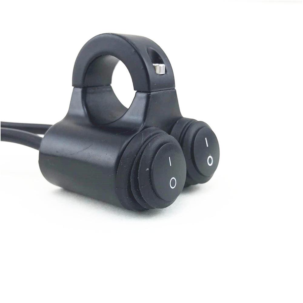 Новый двойной 22 мм 7/8 дюйма переключатель-качалка на руль Вкл/Выкл Переключатель света Высокий Низкий Водонепроницаемый