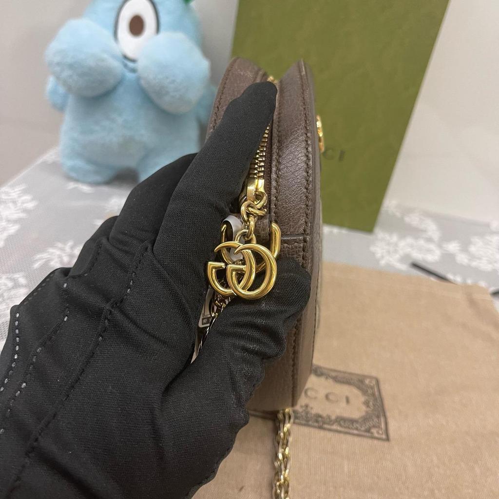 [Pre-Owned] Gucci Ophidia GG Mini Round Bag 'Beige' - Very Good #1RGELSS