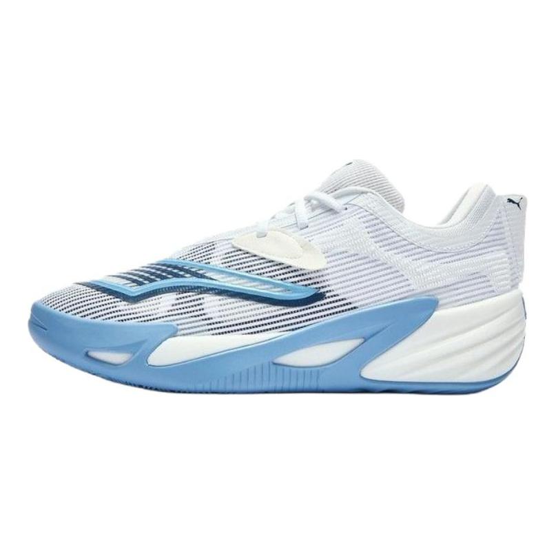 Puma All Pro Nitro 2 Удобная посадка Амортизация Нескользящие Дышащие Низкие Баскетбольные Кроссовки Мужские кроссовки Синий Белый 312839-05