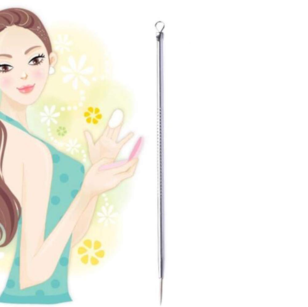 HJ Акне Акне Черные точки Нержавеющая Сталь Поры Комедоны Удаление Черных точек Иглы, Удаление, Удаление, Антибактериальный, Сталь, Уход, Пушер, (Набор 10)