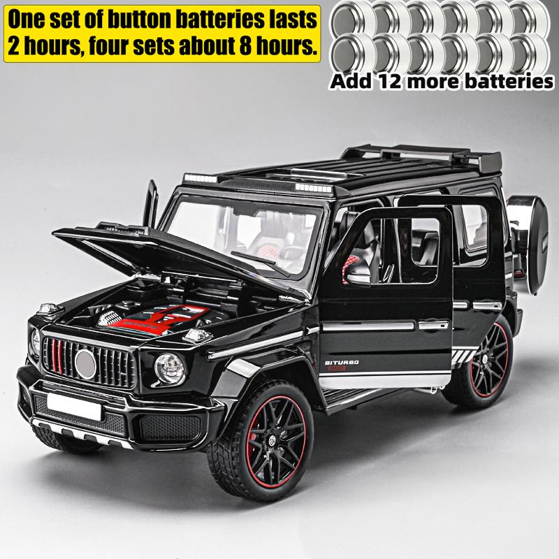 1:24 Металлическая литая модель автомобиля Mercedes Benz G800 Звук и свет Высокая симуляция Домашние модные украшения Коллекция Хобби Подарок