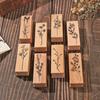 1PC Stamping Standard Stamp Garden Arts Wooden Rubber Stamps DIY Vintage Grass Plants Scrapbooking