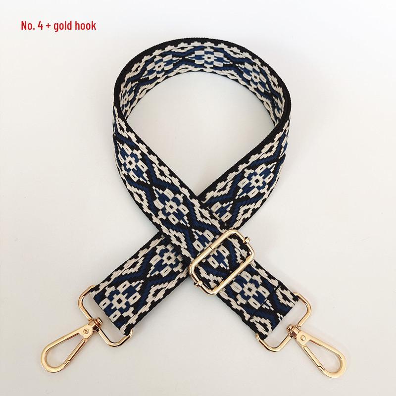 Красочный жаккардовый широкий плечевой ремень для женских сумок - Холщовый аксессуар для кроссбоди и рюкзака