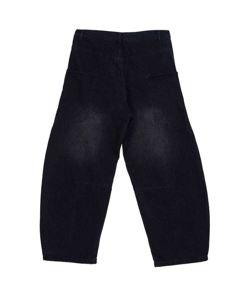 MAKEITTO Balloon Wide Denim Pants_Black