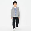 MUJI Kids Double Knit Sweatshirt Full Zip Parka Unisex Children CB1HPA4S Gray Kids 120
