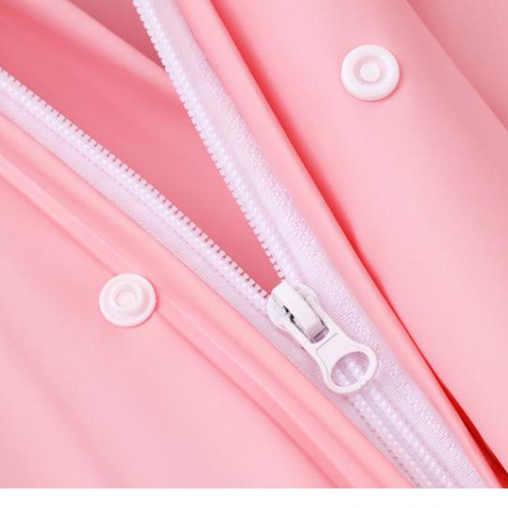 Kids Raincoat Sakura Pink Cute Waterproof Lightweight Durable Kids Rain Jacket with Backpack Slot