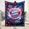 Bayern Munich Galaxy Artwork Personalized Text Blanket Lightweight Customizable Blanket Warmthful Decor Versatile for Nap Picnics Living Room Sofa