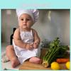 Chef Role Play Outfit Children Apron Sets For Kids Cooking Photoshoot Props