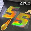 2 шт. Золотые лазерные наклейки с номерами 0-9 для мотоцикла, водонепроницаемые, для обтекателей мотоцикла, топливного бака, шлема, скутера, универсальная виниловая наклейка