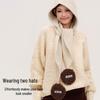 Women's Hooded Plush Pom-Pom Knitted Scarf