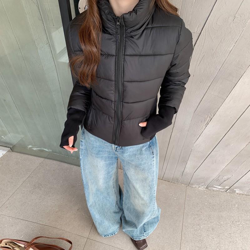 Womens Lightweight Short Puffer Jacket Hooded Slim Fit Warm Cotton Coat 2026 Winter Korean Style