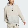 Adidas FW24 TECH WARM MIX TOP Sweatshirt Unisex Light Sesame Earth Gray JI8689