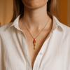 Ethnic Style Colorful Movable Fish Necklace Marine Organism Charms Ocean Series  Necklace  Girls