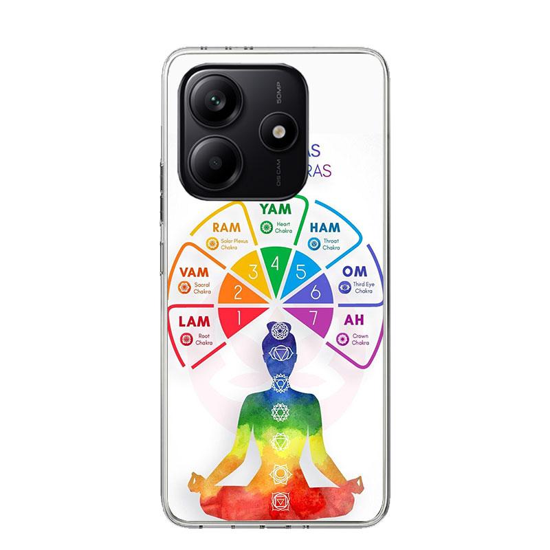 Чехол для телефона Yoga Chakra Spiritual Energy Universe для Xiaomi Redmi Note 15 14 13 12S 12 Pro Plus 11S 11E 11 11T 10S 10 Арт Мягкий P
