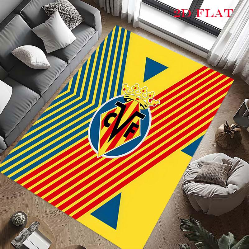 Villarreal logo Carpet Rug for Living Room Bedroom Home Sofa Decoration,Kids play Nonslip Floor Mat